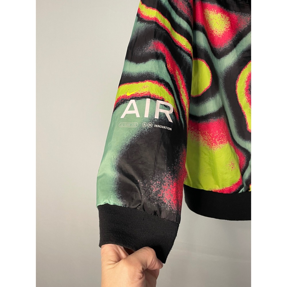 Nike Kids Windbreaker Jacket Black Multi Color Abstract Print Size M - Picture 5 of 6